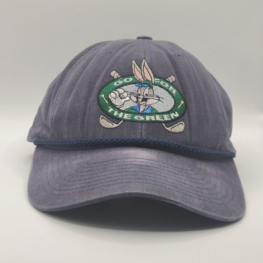 Used WARNER BROS. STUDIO STORE Bugs bunny "GO FOR THE GREEN" GOLF HAT - NICE!